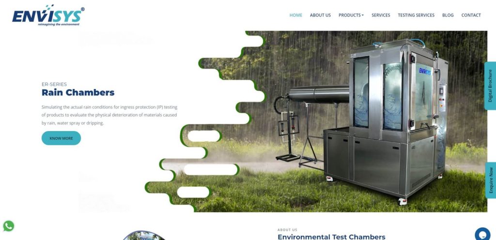 Envisys Technologies website by TecoBytes